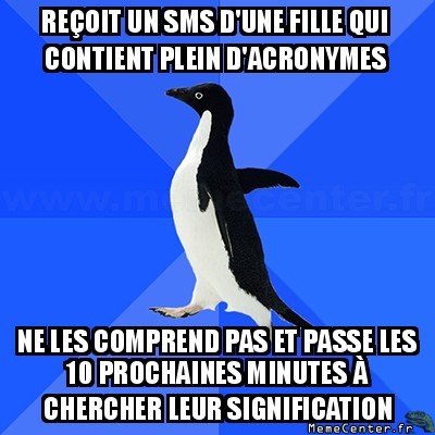 Les gens avec leur langage SMS