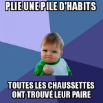 Pliage de chaussettes