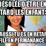 La prof en retard