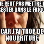 Plus de place