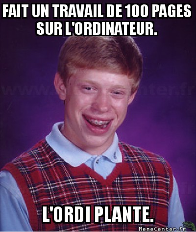 Ça dois être chiant !