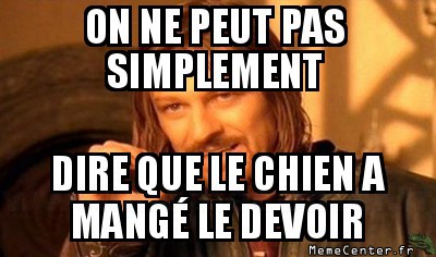 Non, jamais !