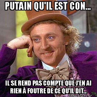 Il fait bien semblant...